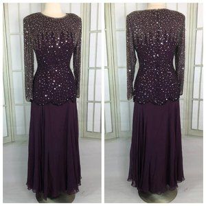 Michael Angelo Elegant Evening Sequin Shift Dress